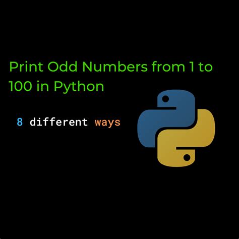 python program to print odd numbers from 1 to 100